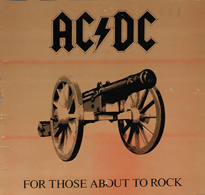 AC/DC - For Those About to Rock (German & USA)  album front cover vinyl record